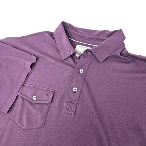 Linksoul Tempus Fugit‎ Polo Golf Shirt Size XL Purple Short-Sleeve Embroidered